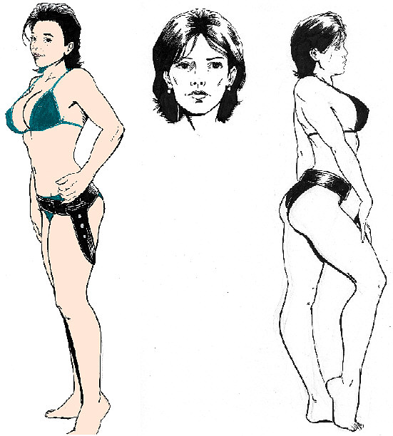 Character model sheet lineart by Ed Coutts