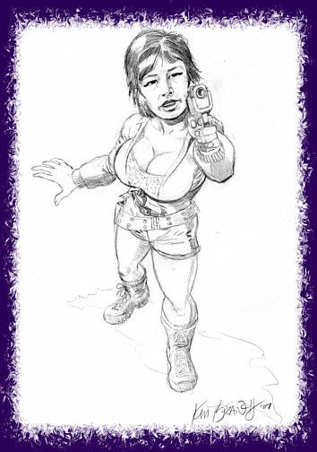 Alina Aguilar penciled by Ken Branch