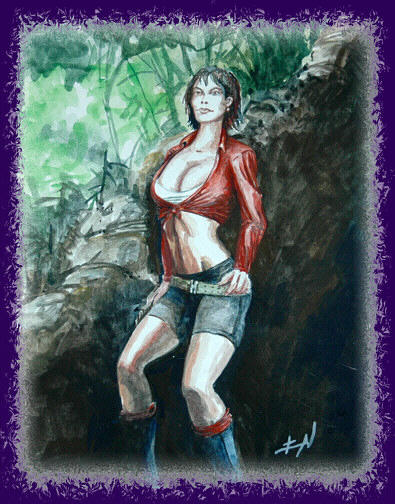 Alina Aguilar watercolor by Kevin Leen