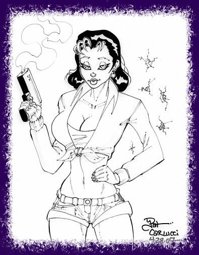 Alina Aguilar drawn by Pat Carlucci